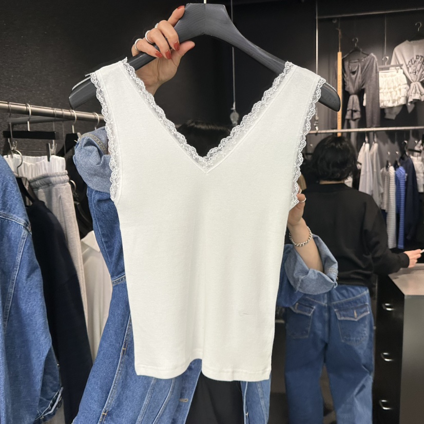 ELF-L韓國直郵女裝新品人氣推薦熱賣時尚26春夏吊帶背心蕾絲PROJECT ELF/ELF-L吊帶/背心圖色1