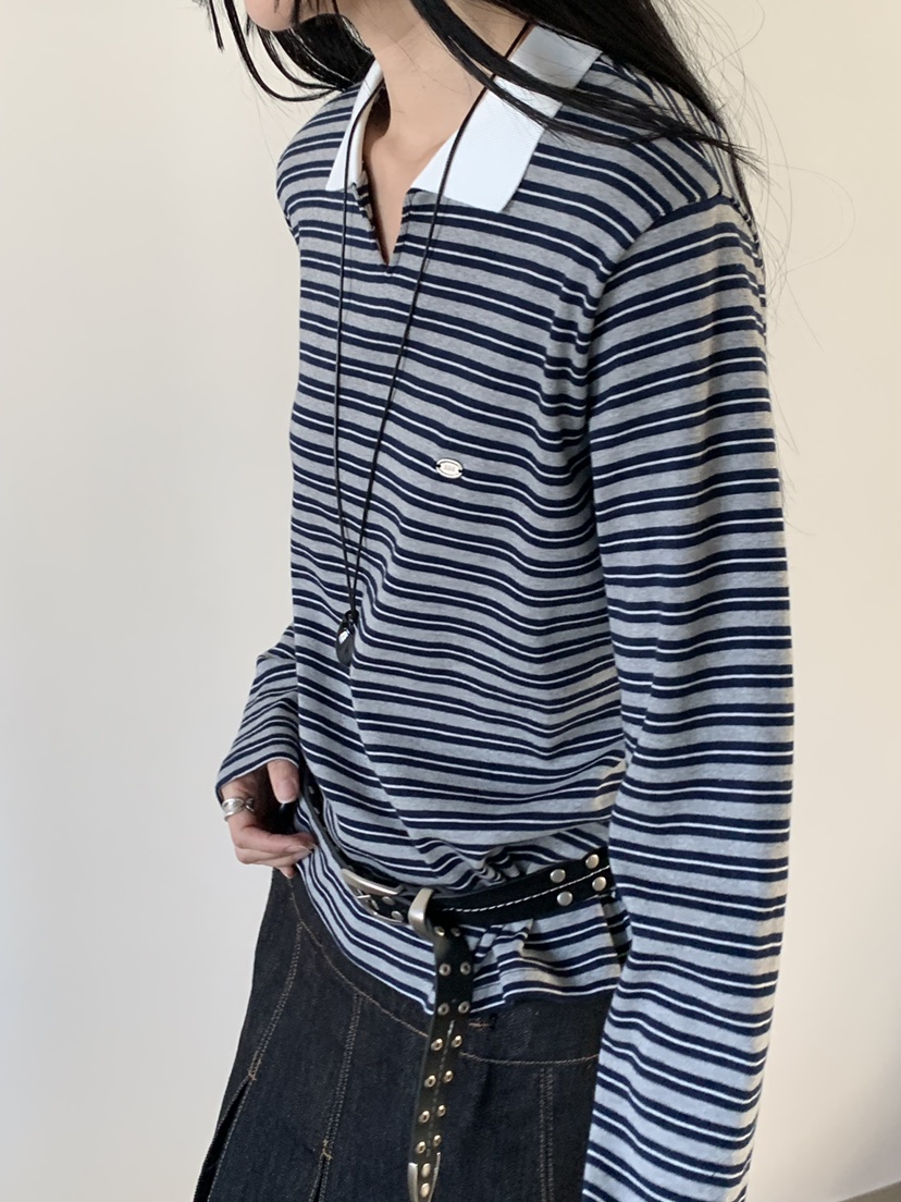 RIVER RAIN韓國直郵女裝新款時尚推薦人氣休閑26春夏長袖T恤RIVER RAIN長袖T恤