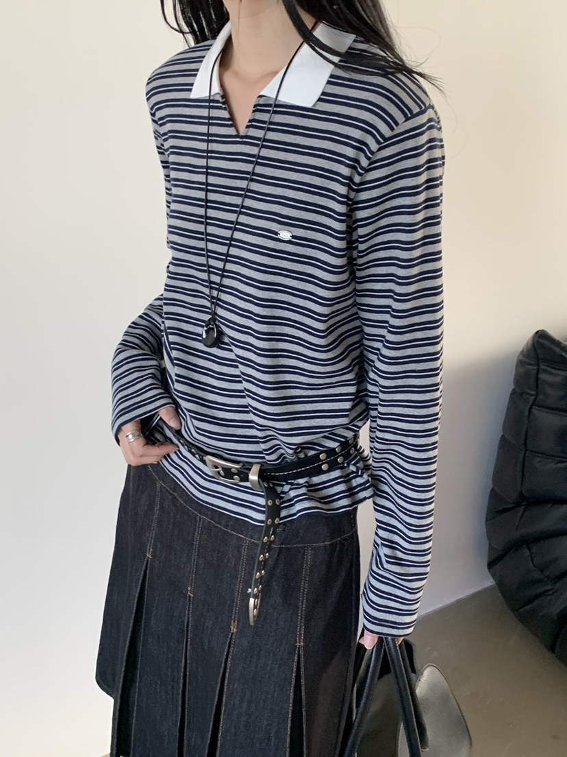 RIVER RAIN韓國直郵女裝新款時尚推薦人氣休閑26春夏長袖T恤RIVER RAIN長袖T恤