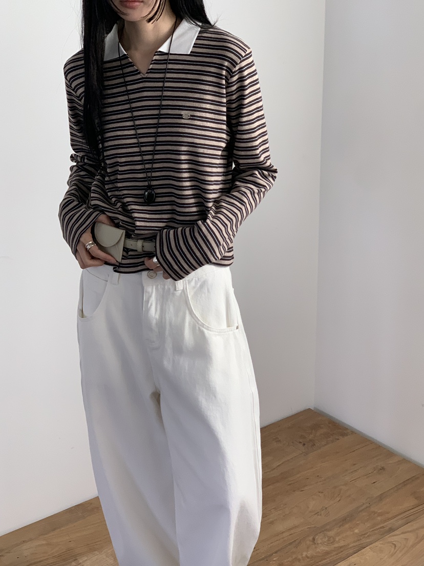 RIVER RAIN韓國直郵女裝新款時尚推薦人氣休閑26春夏長袖T恤RIVER RAIN長袖T恤