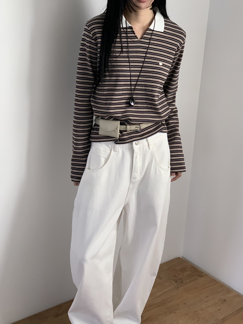 RIVER RAIN韓國直郵女裝新款時尚推薦人氣休閑26春夏長袖T恤RIVER RAIN長袖T恤