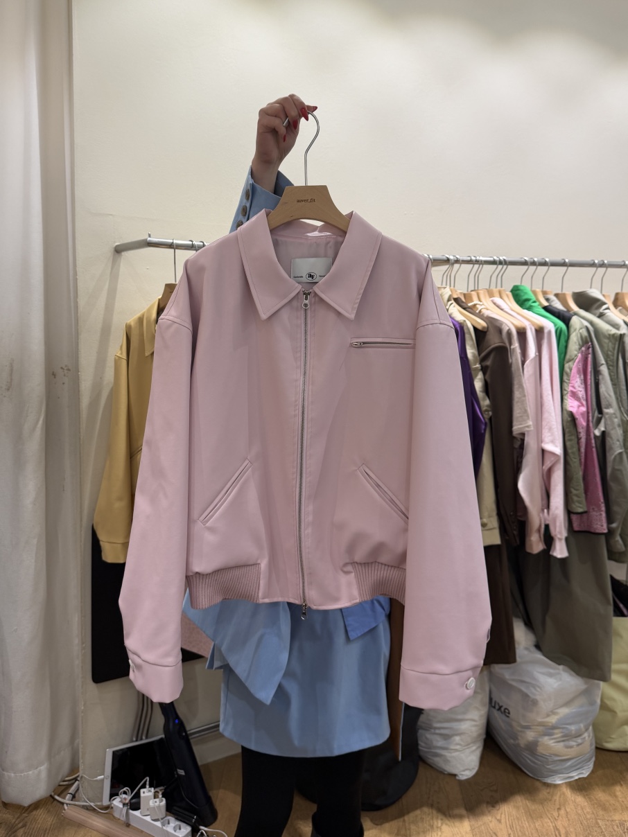 AUVERFIT東大門直郵女士新品真品時尚推薦夾克軟皮革柔軟AUVERFIT夾克圖色2