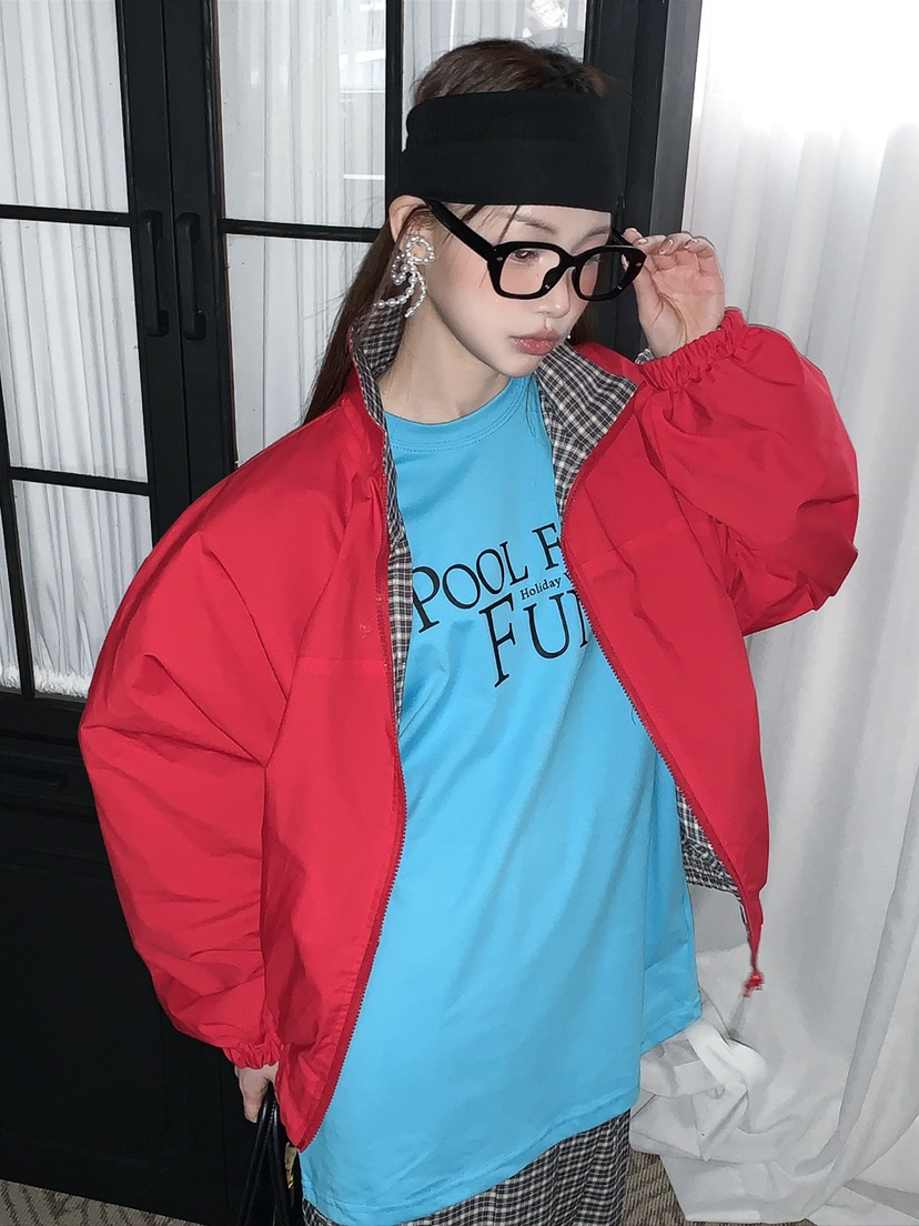 JKICHI東大門代購女裝新品熱賣時尚26春夏夾克里外穿雙面JKICHI夾克圖色2