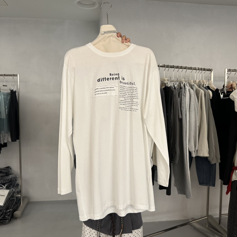 DOUBLE STANDARD/LE SMOKING/MAISONSTAFF韓國直郵女裝新款人氣長袖T恤MAISONSTAFF長袖T恤圖色1