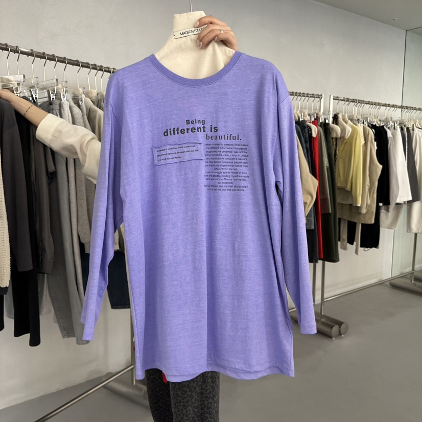 DOUBLE STANDARD/LE SMOKING/MAISONSTAFF韓國直郵女裝新款人氣長袖T恤MAISONSTAFF長袖T恤圖色2