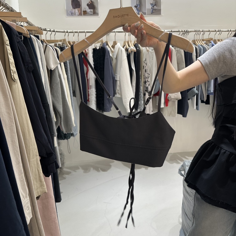 BAGUETTE-P韓國代購女士新款職業推薦熱賣休閑人氣吊帶背心BAGUETTE-P吊帶/背心圖色2墨色