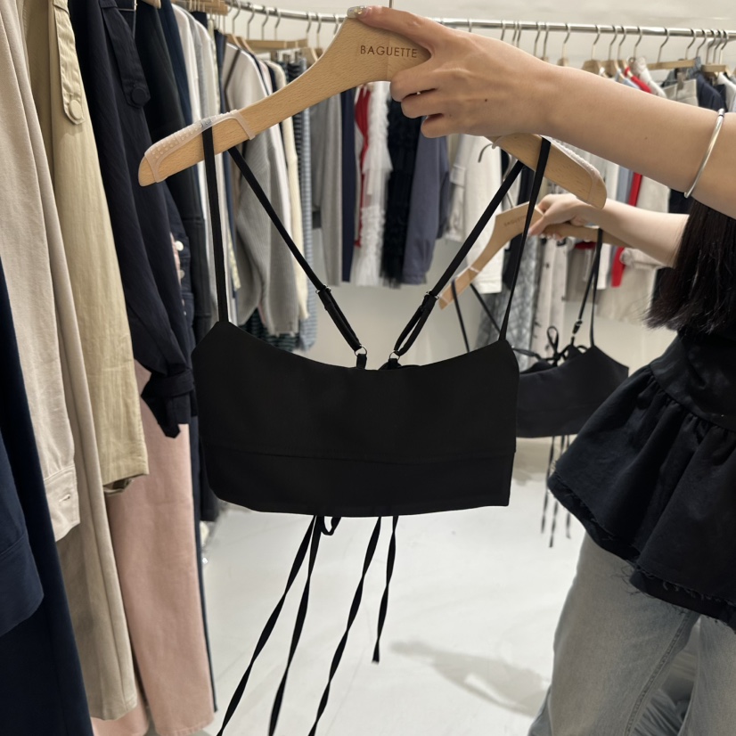 BAGUETTE-P韓國代購女士新款職業推薦熱賣休閑人氣吊帶背心BAGUETTE-P吊帶/背心圖色3黑色