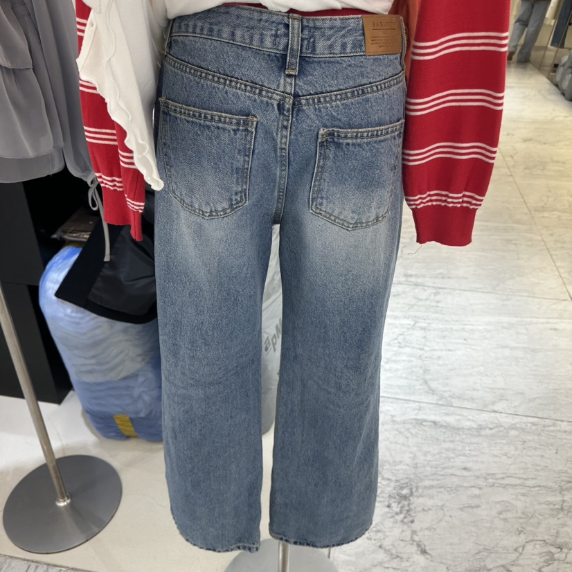 BAGUETTE-P東大門代購女士新款推薦時尚人氣熱賣牛仔褲破洞BAGUETTE-P牛仔褲