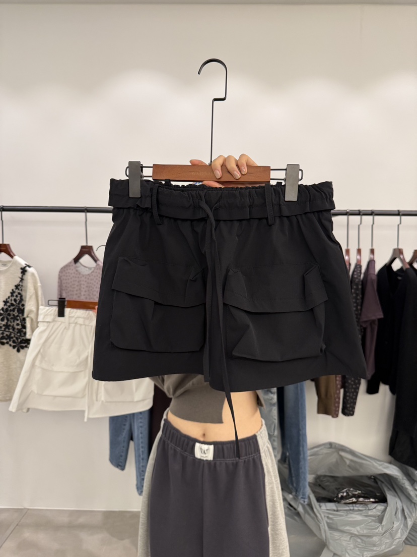 WATERMELON韓國代購女士新款人氣26春夏休閑職業裙褲口袋WATER MELON裙褲圖色3