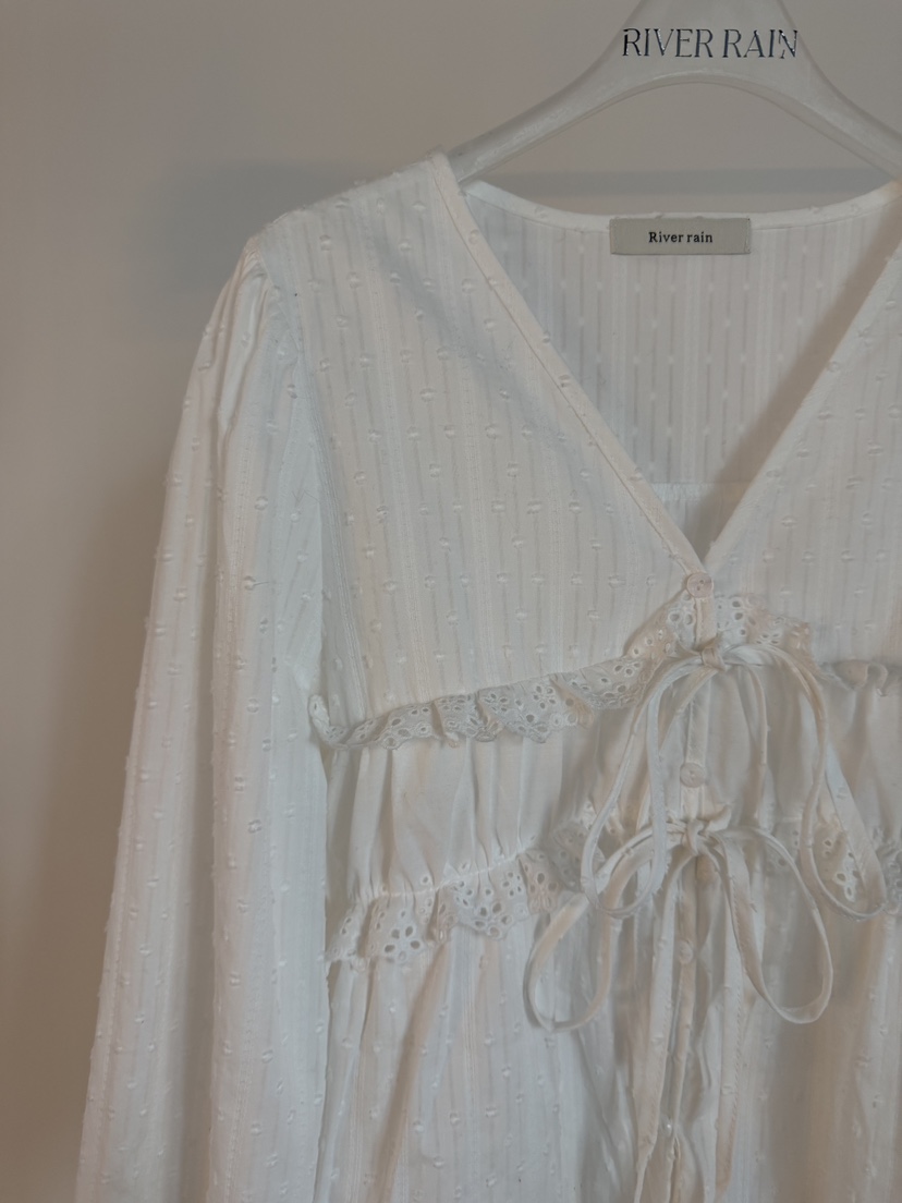 RIVER RAIN韓國直郵女裝新款職業人氣時尚26春夏襯衫蕾絲衫RIVER RAIN襯衫/蕾絲衫