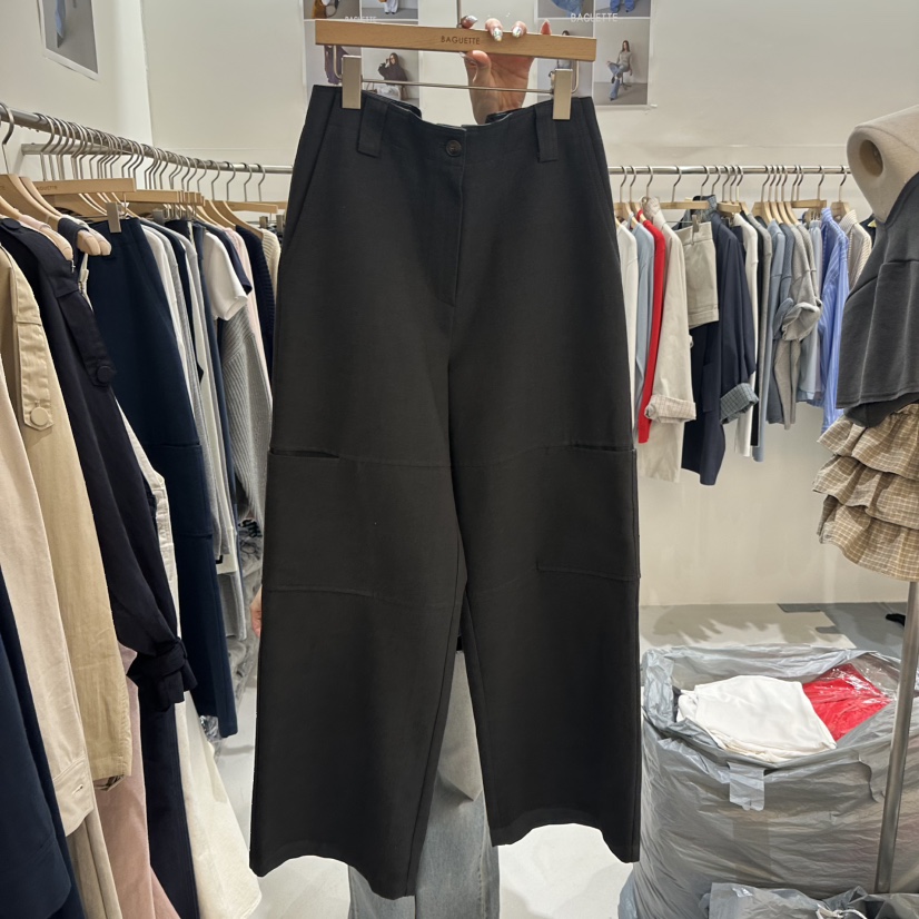 BAGUETTE-P韓國代購女裝新款推薦時尚真品休閑褲不含腰包BAGUETTE-P休閑褲圖色2墨色