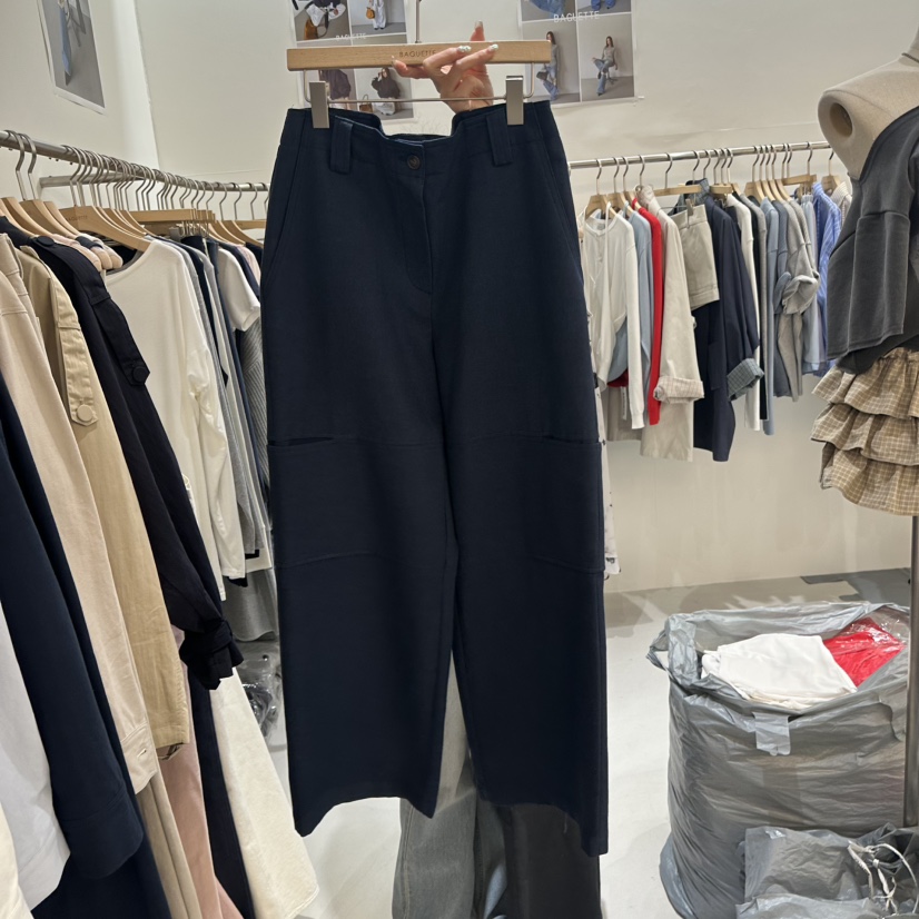 BAGUETTE-P韓國代購女裝新款推薦時尚真品休閑褲不含腰包BAGUETTE-P休閑褲圖色3深藍色