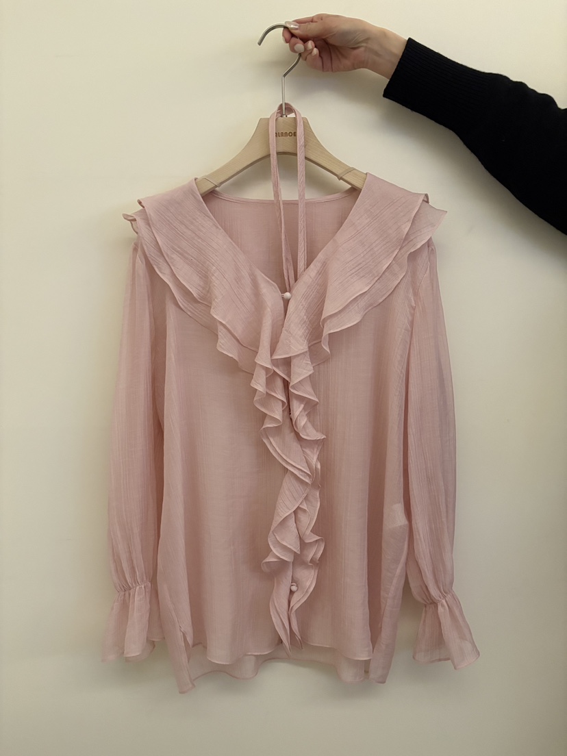 BALANCE東大門實拍女裝新品休閑真品時尚襯衫蕾絲衫含脖帶BALANCE襯衫/蕾絲衫圖色2