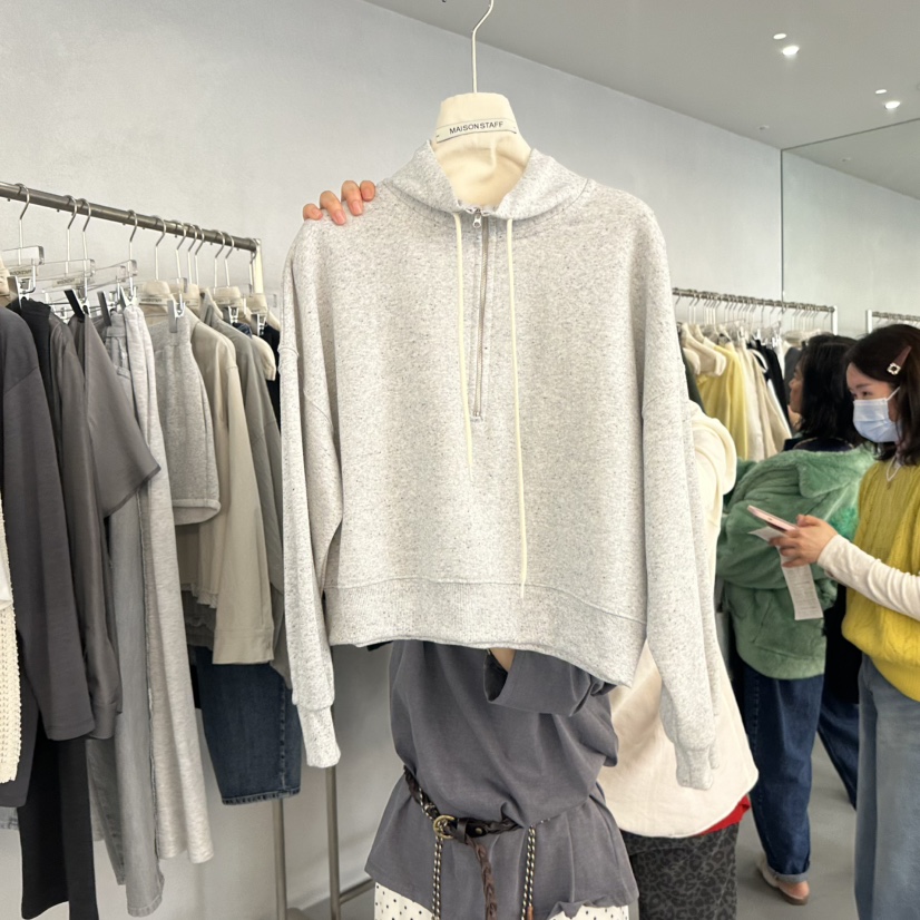 DOUBLE STANDARD/LE SMOKING/MAISONSTAFF東大門直郵女裝新款真品衛衣拉鏈MAISONSTAFF衛衣圖色1