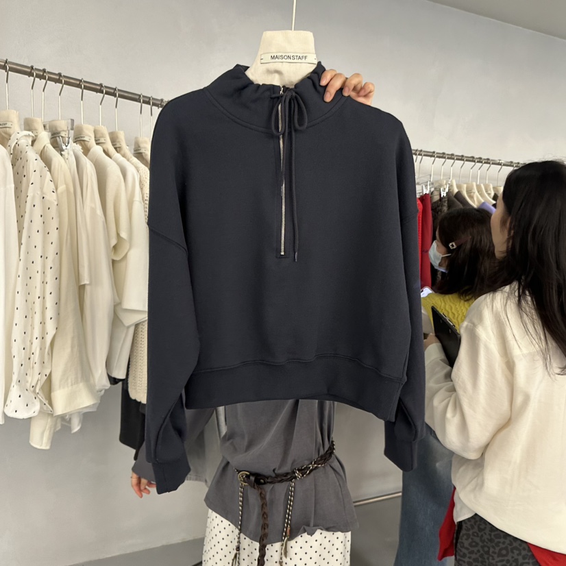 DOUBLE STANDARD/LE SMOKING/MAISONSTAFF東大門直郵女裝新款真品衛衣拉鏈MAISONSTAFF衛衣圖色2