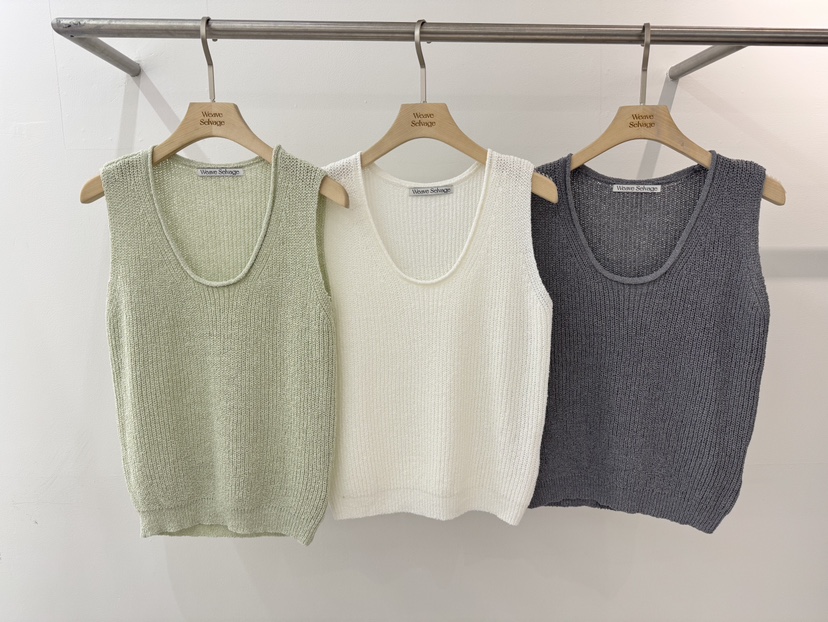 WEAUE SELVAGE韓國代購女士新款26春夏推薦時尚吊帶背心Weave Selvage吊帶/背心