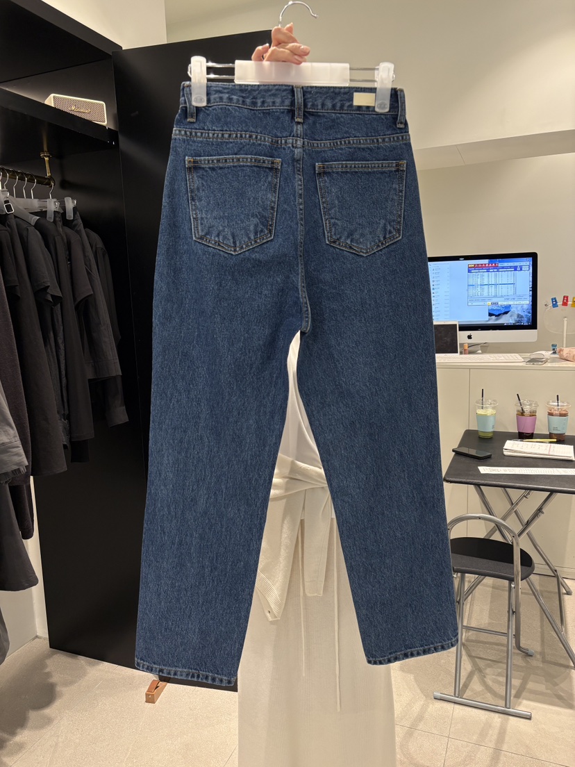 CREAM-P韓國東大門直郵女士新品26春夏時尚休閑職業牛仔褲CREAM-P牛仔褲