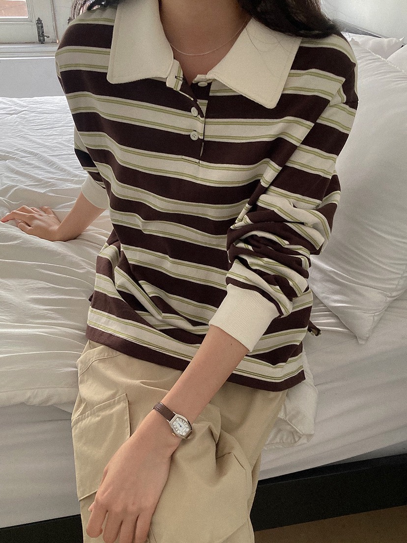 X韓國代購女士新品人氣26春夏推薦時尚職業休閑熱賣長袖T恤X長袖T恤