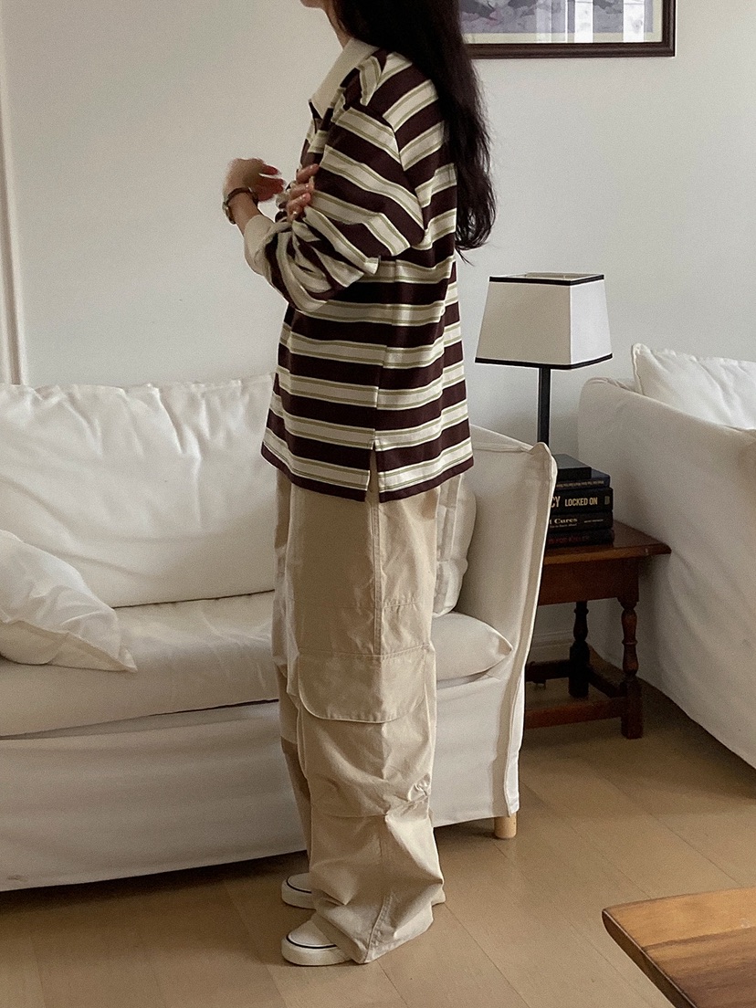 X韓國代購女士新品人氣26春夏推薦時尚職業休閑熱賣長袖T恤X長袖T恤