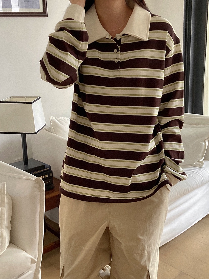 X韓國代購女士新品人氣26春夏推薦時尚職業休閑熱賣長袖T恤X長袖T恤圖色3