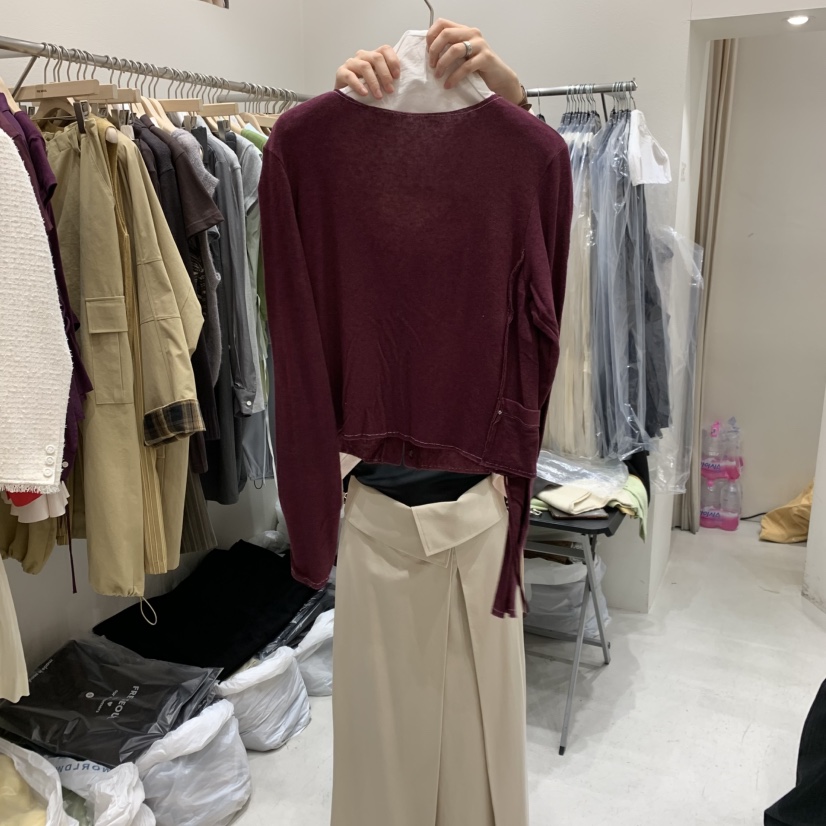 FRE韓國直郵實拍女裝新品26春夏休閑人氣時尚長袖T恤紐扣FRE長袖T恤