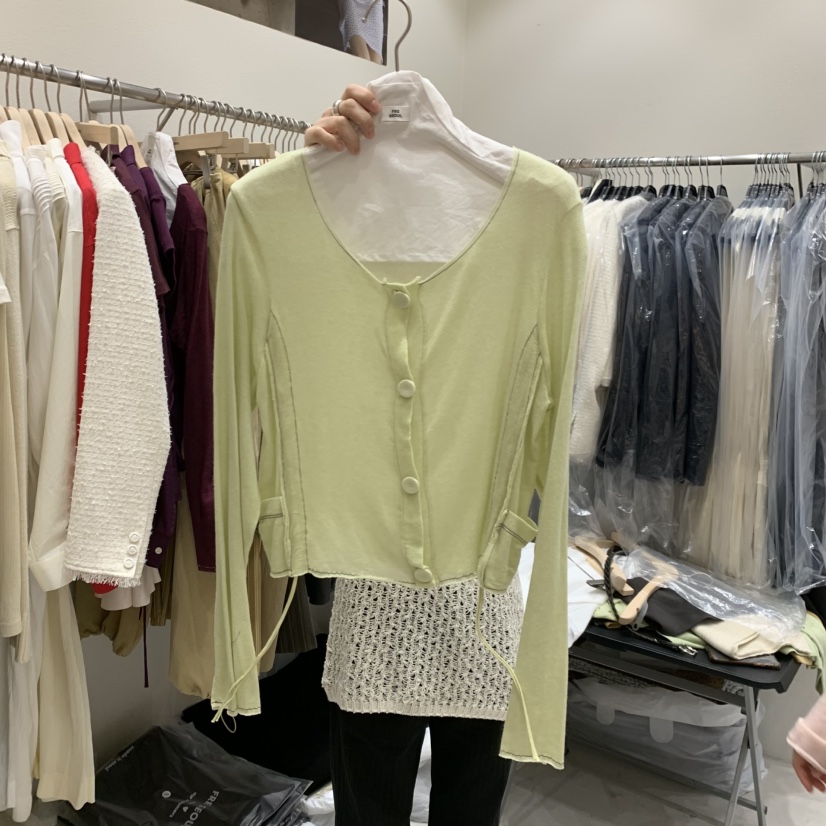 FRE韓國直郵實拍女裝新品26春夏休閑人氣時尚長袖T恤紐扣FRE長袖T恤圖色3