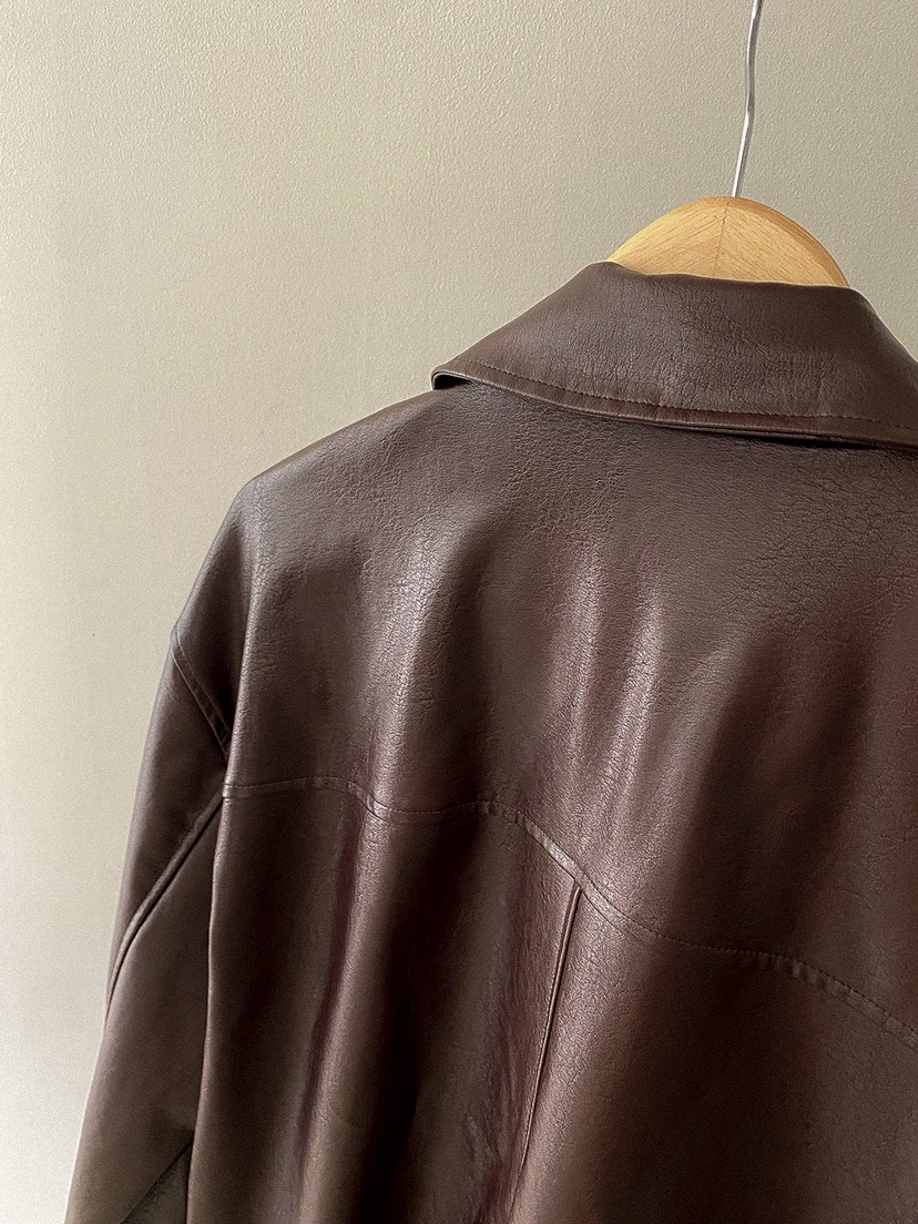 X韓國東大門代購女裝新款推薦人氣職業休閑時尚26春夏夾克皮革X夾克