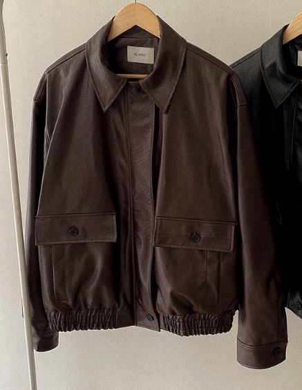 X韓國東大門代購女裝新款推薦人氣職業休閑時尚26春夏夾克皮革X夾克圖色1