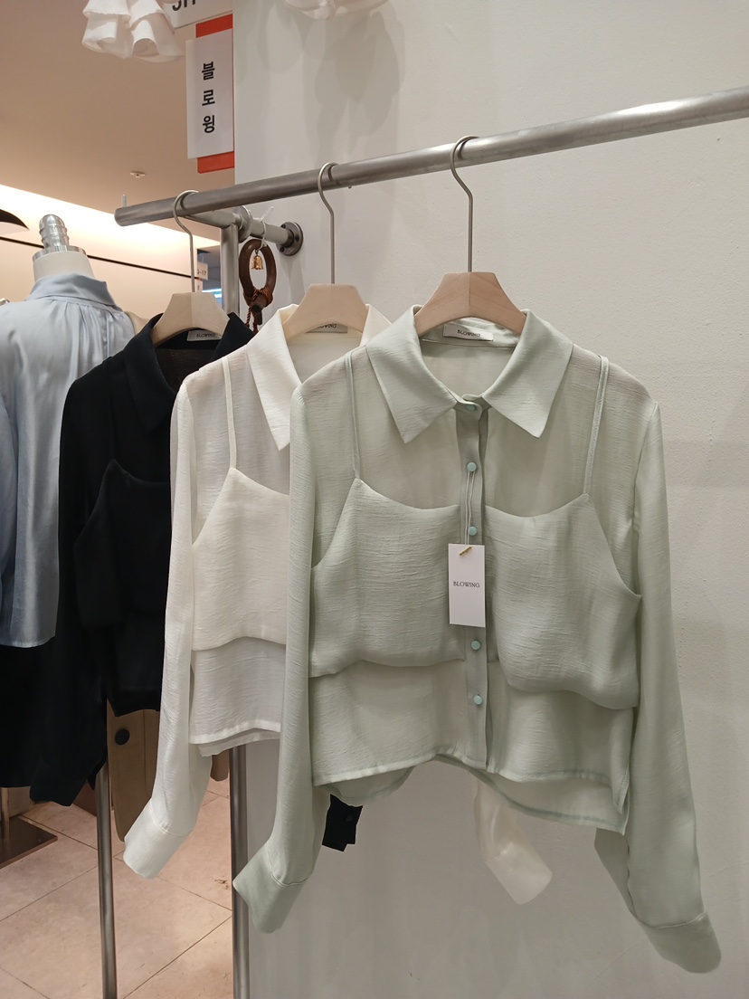 X韓國直郵女士新品推薦人氣26春夏職業熱賣時尚襯衫蕾絲衫X襯衫/蕾絲衫