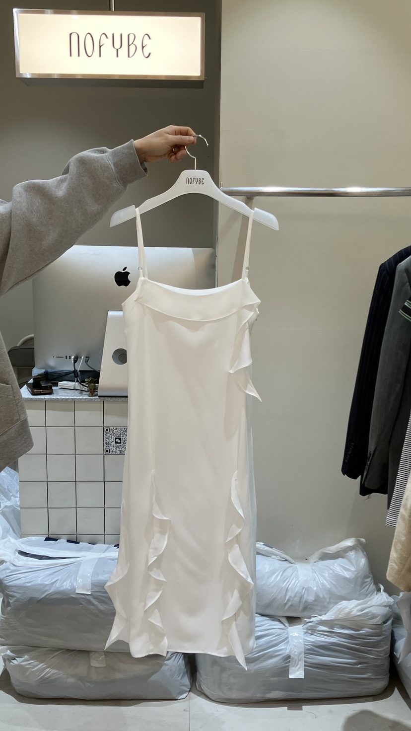 NOFYBE韓國東大門代購女士新品時尚職業26春夏連衣裙荷葉邊NOFYBE連衣裙圖色2