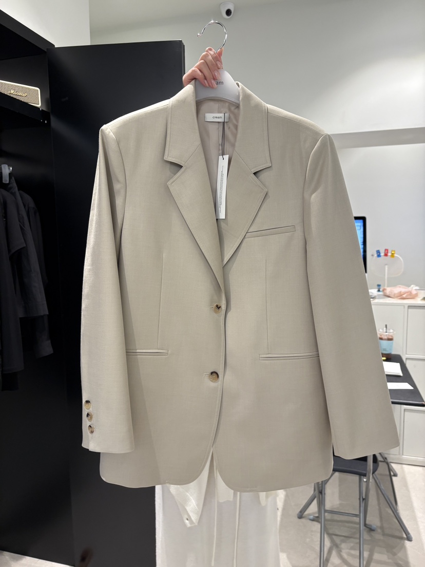 CREAM-P韓國直郵實拍女士新品時尚職業推薦26春夏熱賣夾克CREAM-P夾克圖色1