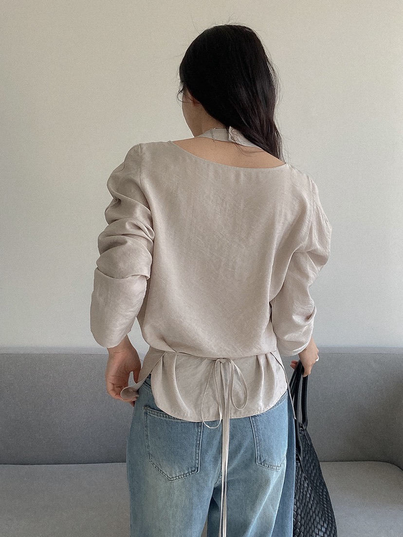 X韓國代購女裝新款休閑熱賣人氣26春夏推薦時尚襯衫蕾絲衫X襯衫/蕾絲衫