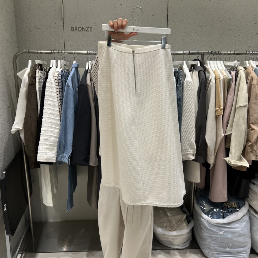 BRONZE韓國東大門直郵女裝新款熱賣人氣半身裙中短裙粗花呢BRONZE半身裙/中短裙