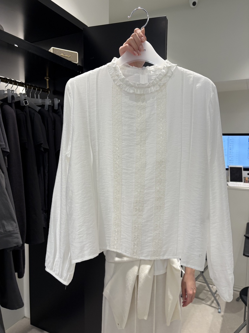 CREAM-P韓國東大門直郵女裝新品休閑26春夏推薦襯衫蕾絲衫CREAM-P襯衫/蕾絲衫圖色1