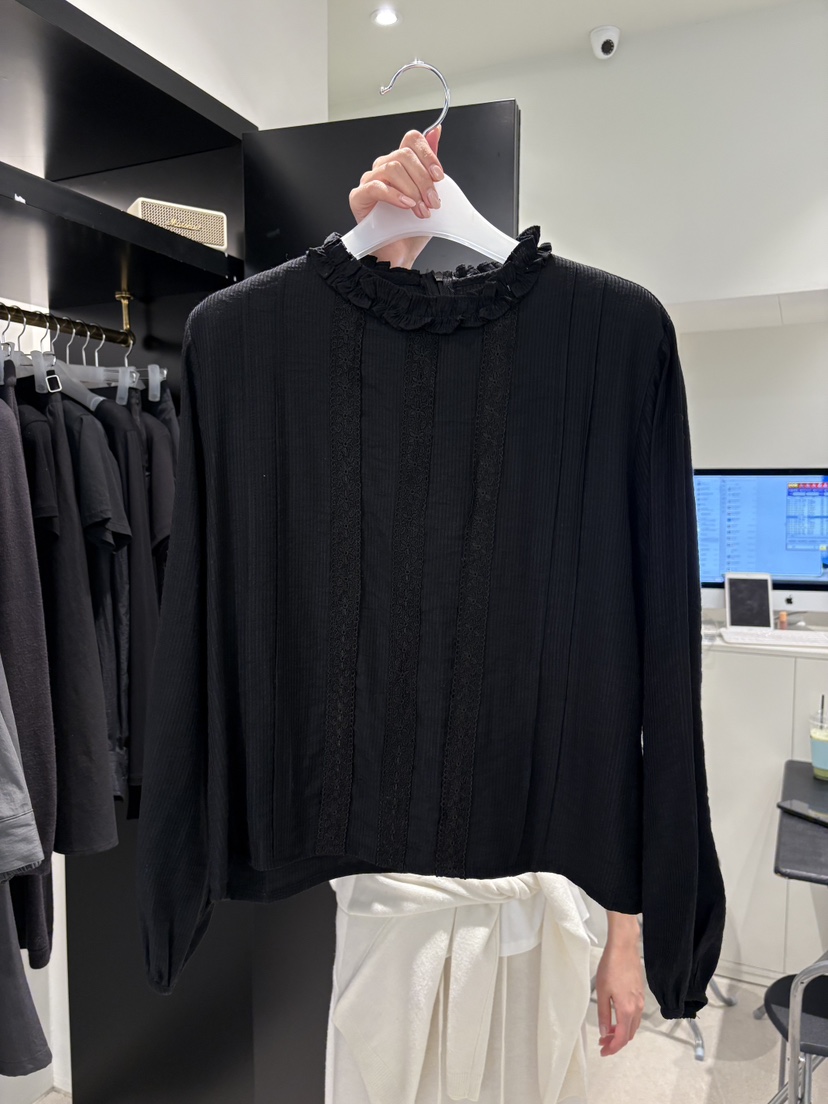 CREAM-P韓國東大門直郵女裝新品休閑26春夏推薦襯衫蕾絲衫CREAM-P襯衫/蕾絲衫圖色2