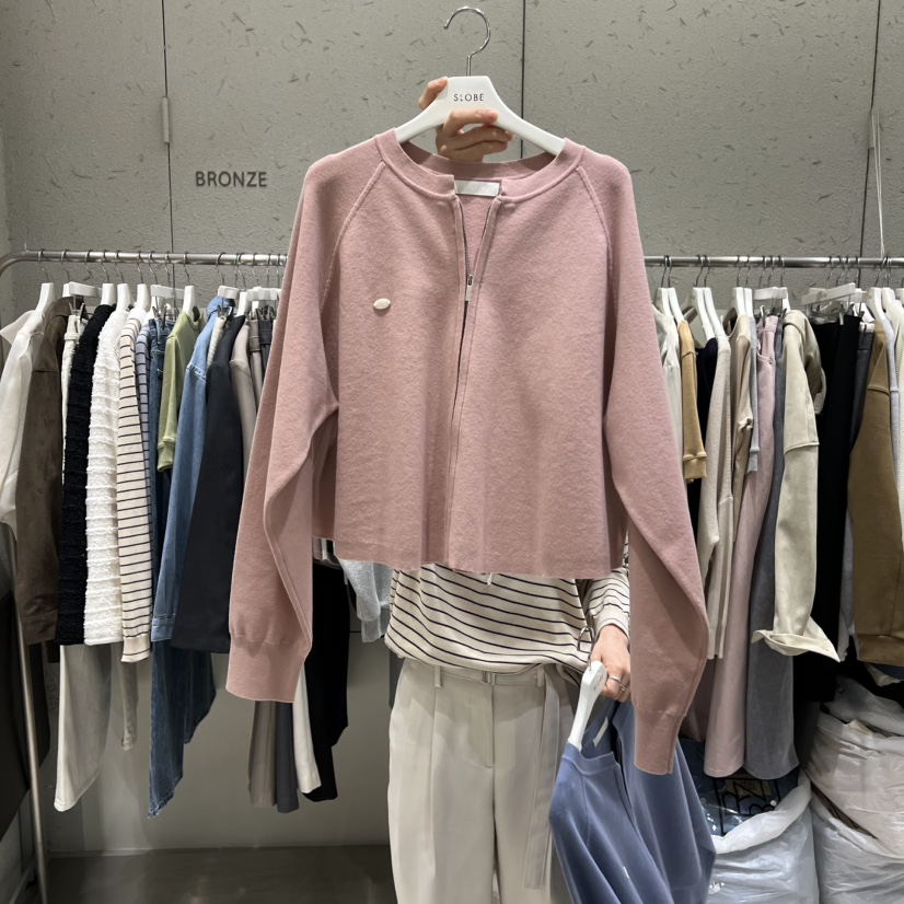 BRONZE韓國東大門直郵女士新款26春夏針織衫不含內搭開襟衫BRONZE針織衫圖色2