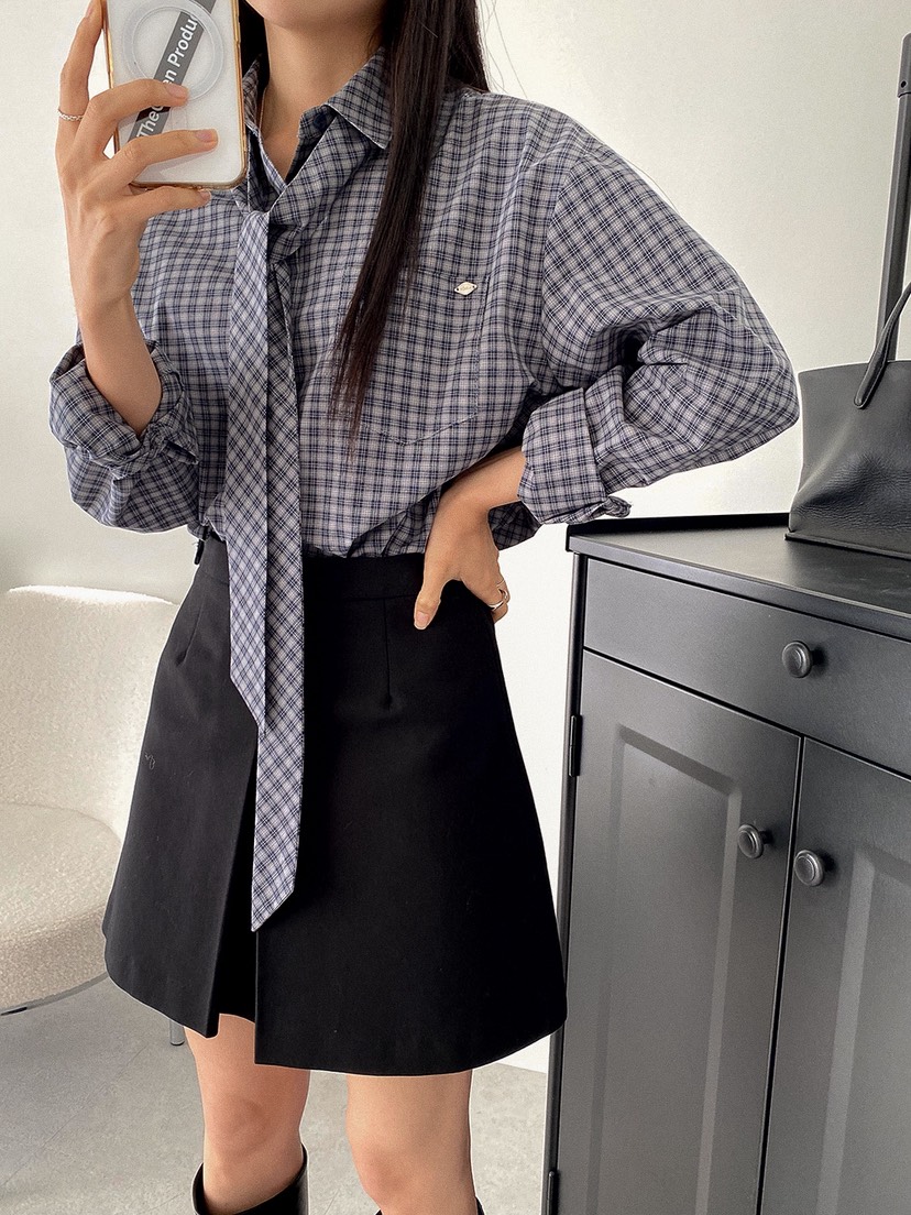 X韓國東大門直郵女裝新款人氣時尚休閑26春夏熱賣襯衫蕾絲衫X襯衫/蕾絲衫