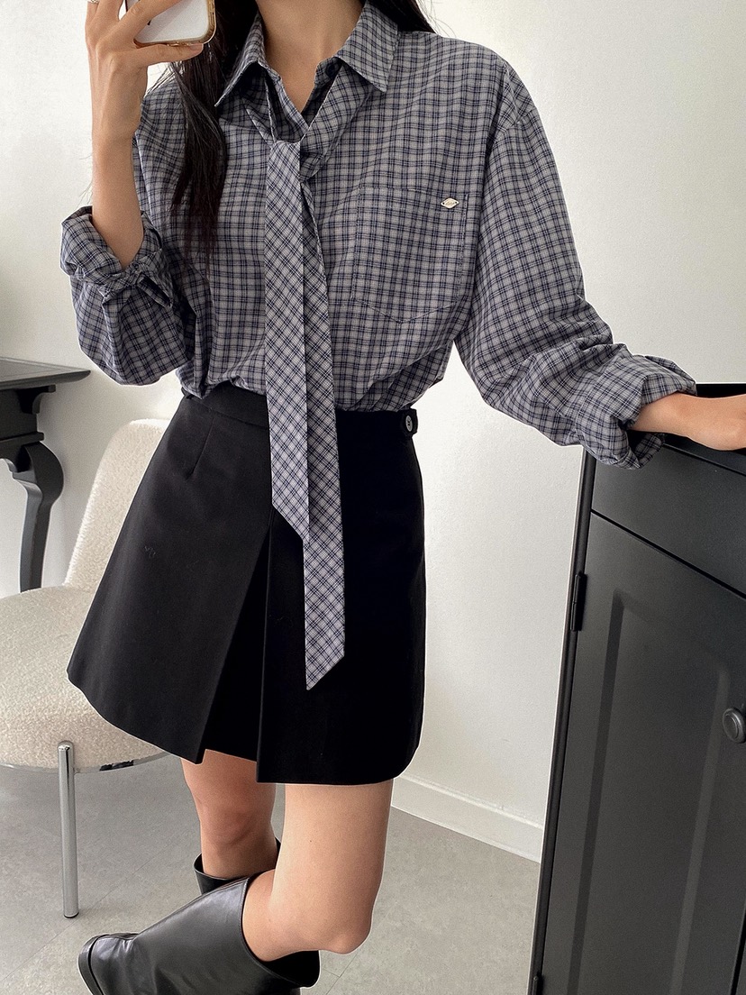 X韓國東大門直郵女裝新款人氣時尚休閑26春夏熱賣襯衫蕾絲衫X襯衫/蕾絲衫圖色1