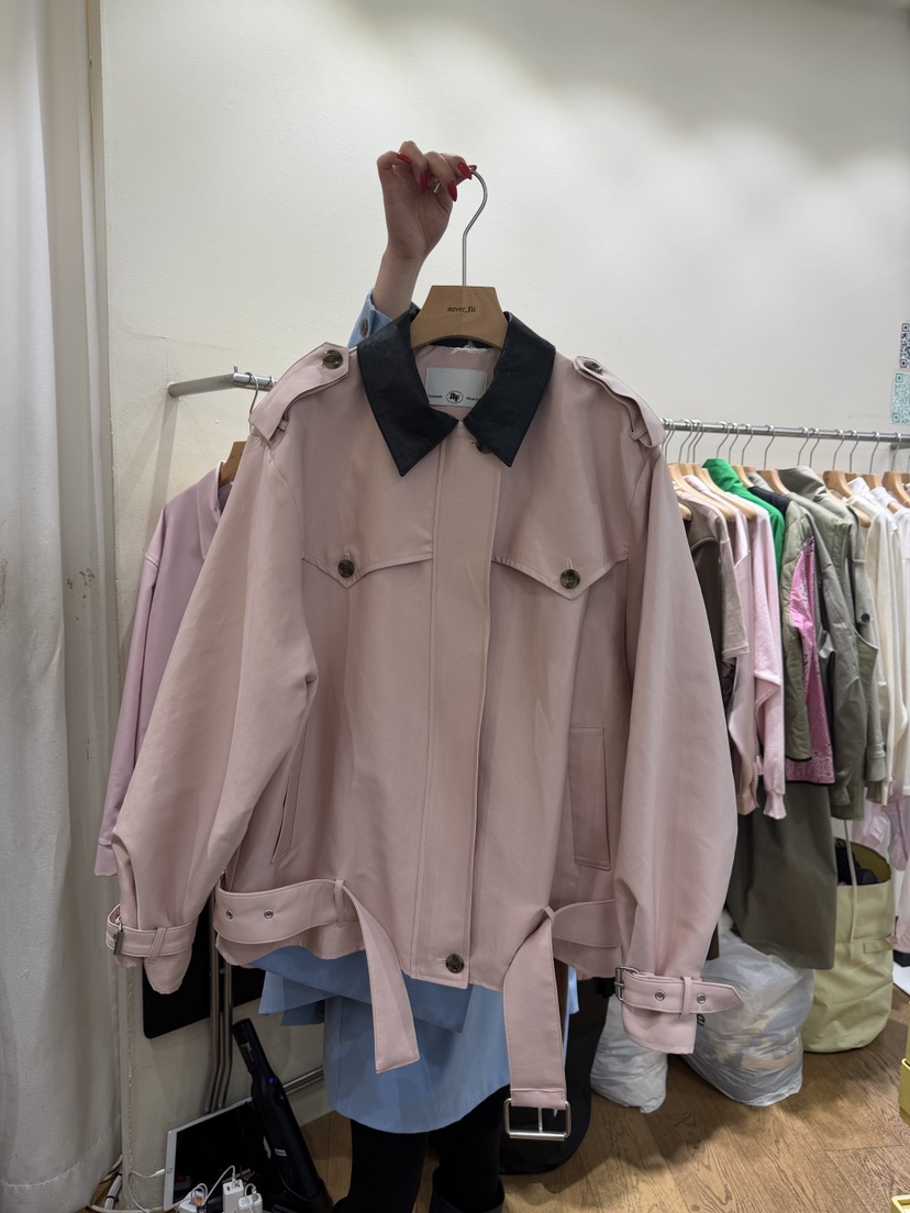 AUVERFIT韓國東大門代購女士新品人氣熱賣休閑夾克含腰帶AUVERFIT夾克圖色3