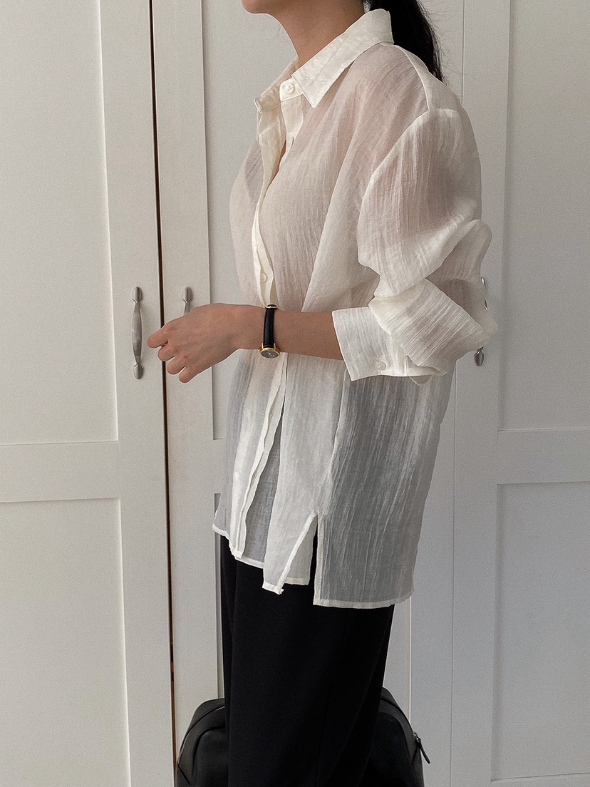 X韓國代購女裝新品職業休閑推薦熱賣26春夏人氣襯衫蕾絲衫X襯衫/蕾絲衫