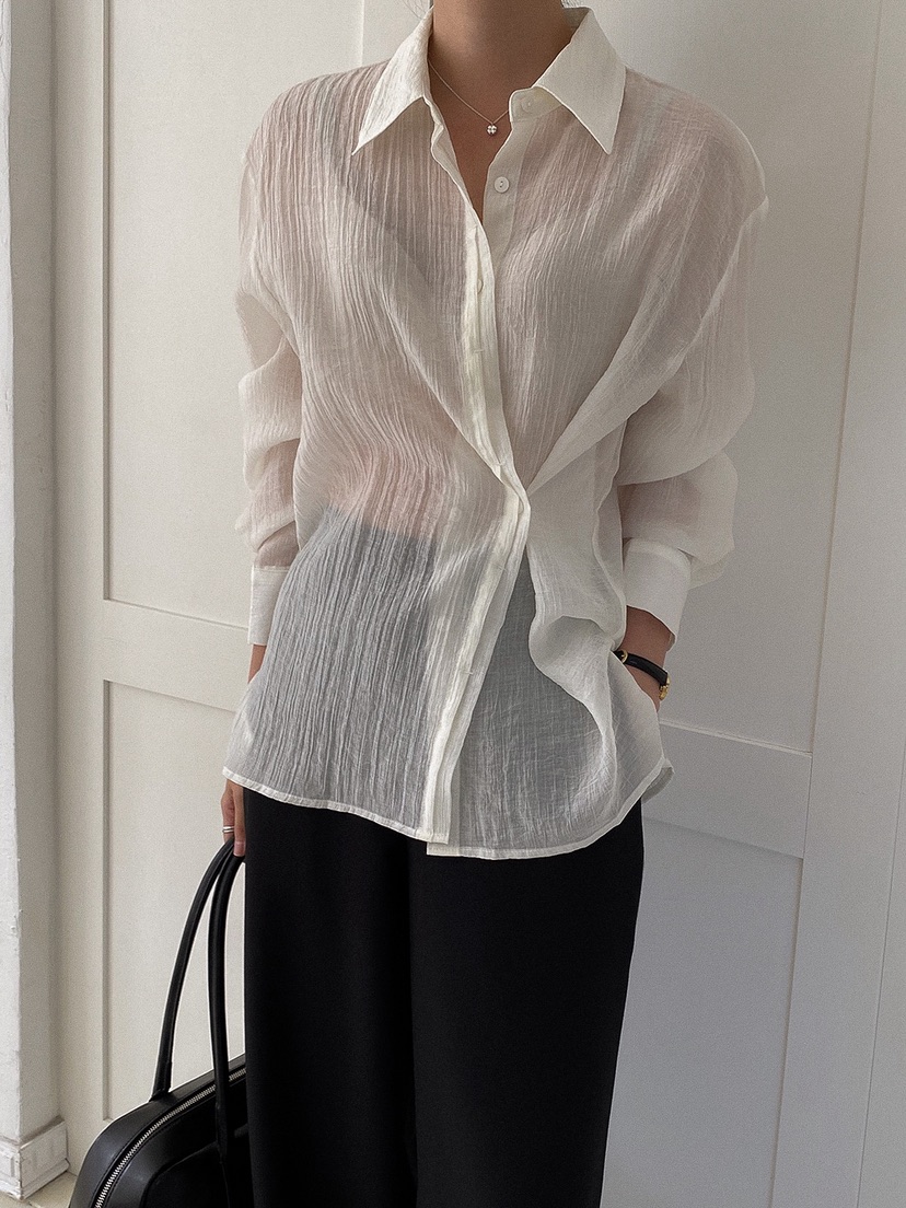 X韓國代購女裝新品職業休閑推薦熱賣26春夏人氣襯衫蕾絲衫X襯衫/蕾絲衫