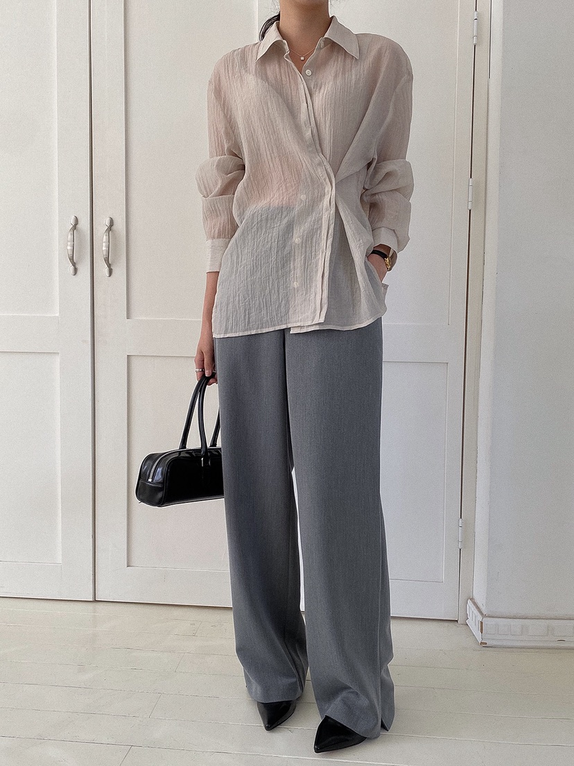 X韓國代購女裝新品職業休閑推薦熱賣26春夏人氣襯衫蕾絲衫X襯衫/蕾絲衫