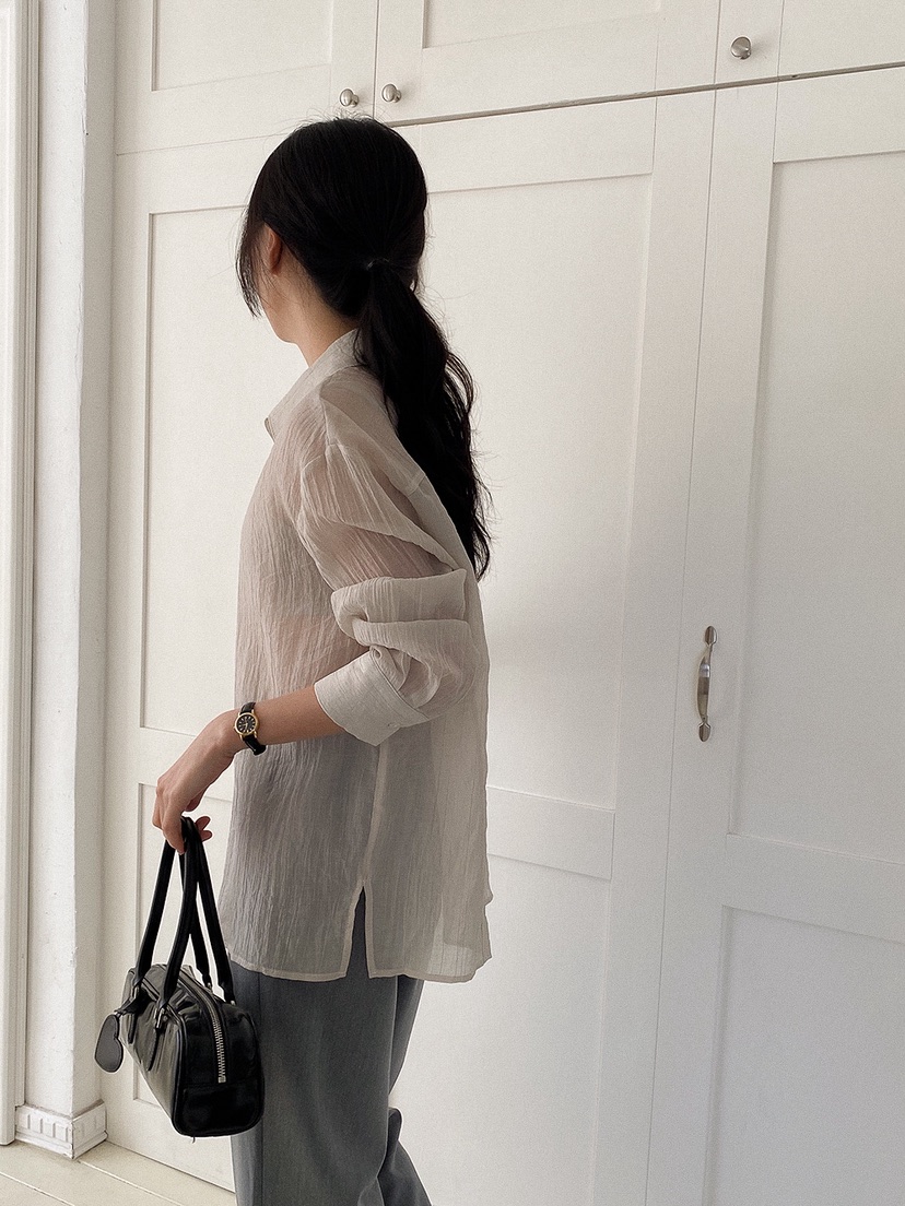 X韓國代購女裝新品職業休閑推薦熱賣26春夏人氣襯衫蕾絲衫X襯衫/蕾絲衫