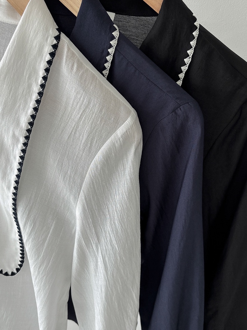 X韓國直郵實拍女士新品休閑人氣26春夏熱賣職業襯衫蕾絲衫X襯衫/蕾絲衫