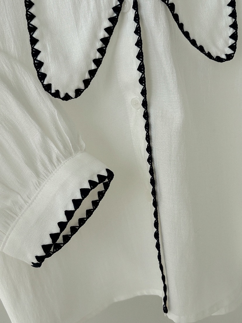 X韓國直郵實拍女士新品休閑人氣26春夏熱賣職業襯衫蕾絲衫X襯衫/蕾絲衫