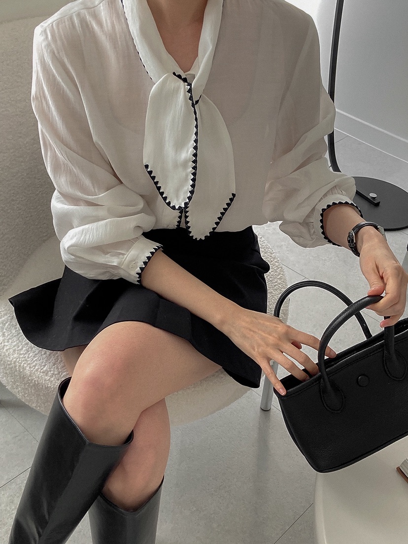 X韓國直郵實拍女士新品休閑人氣26春夏熱賣職業襯衫蕾絲衫X襯衫/蕾絲衫