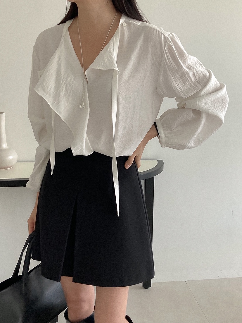 X韓國直郵女士新品職業26春夏熱賣休閑人氣推薦襯衫蕾絲衫X襯衫/蕾絲衫圖色1