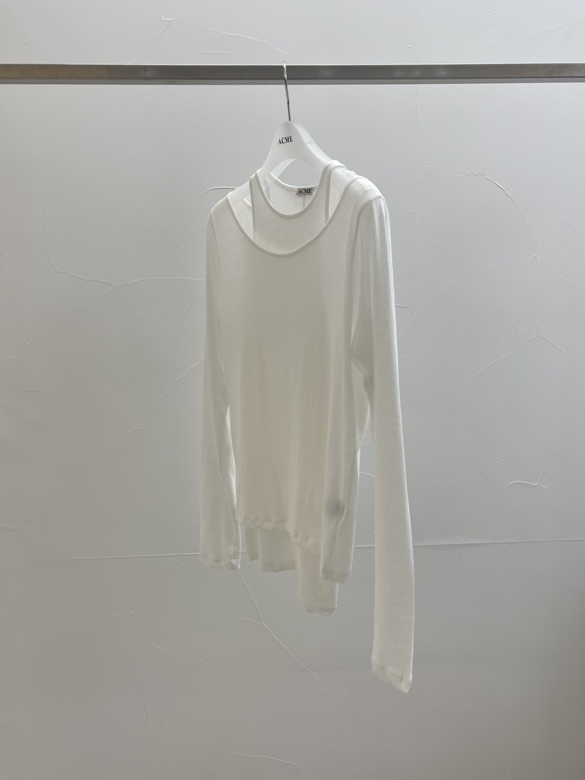 ACME韓國代購女裝新品休閑26春夏人氣職業推薦長袖T恤透明ACME長袖T恤圖色1