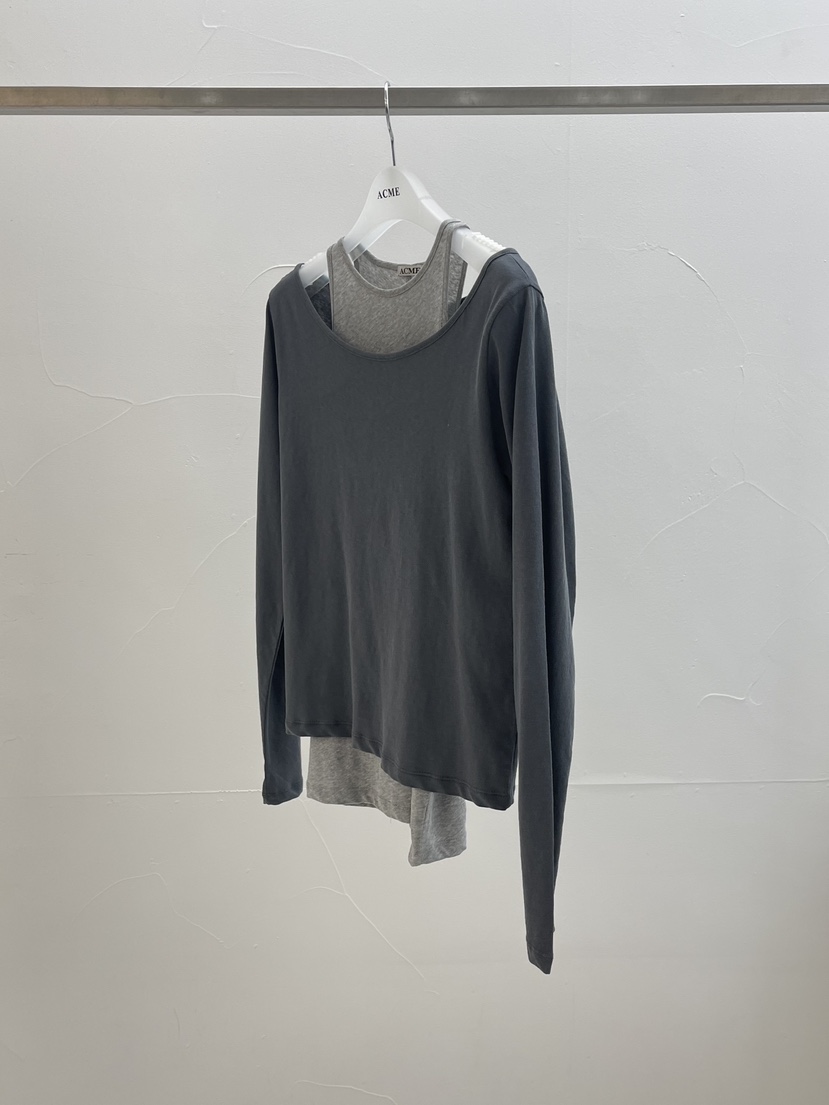 ACME韓國代購女裝新品休閑26春夏人氣職業推薦長袖T恤透明ACME長袖T恤圖色2