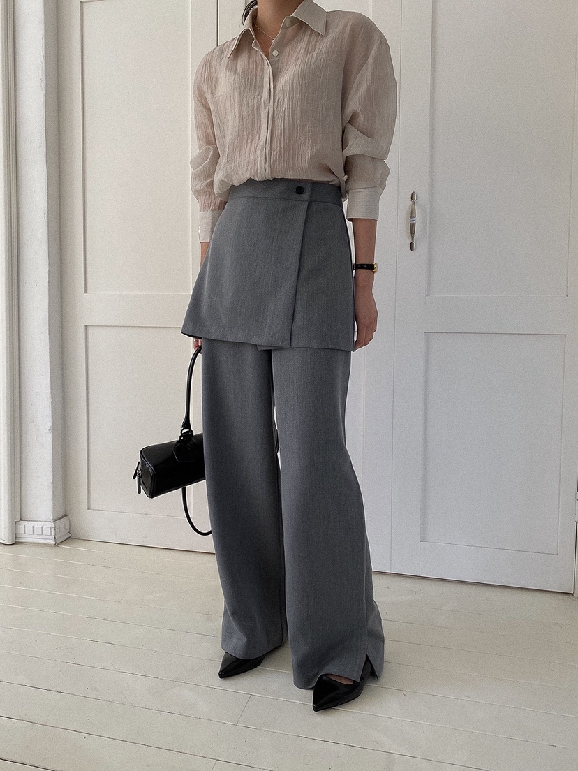 X韓國代購女士新款時尚休閑人氣26春夏推薦職業套裝兩件套X套裝圖色1